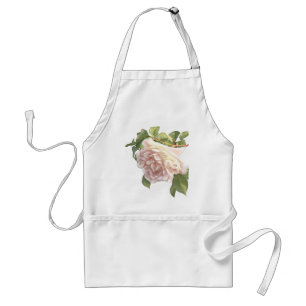Blushing Ivory Peach Rose Schürze