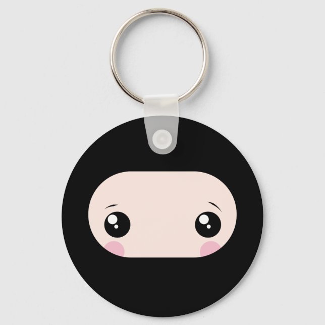 Blushing Kawaii Ninja Schlüsselanhänger (Vorderseite)