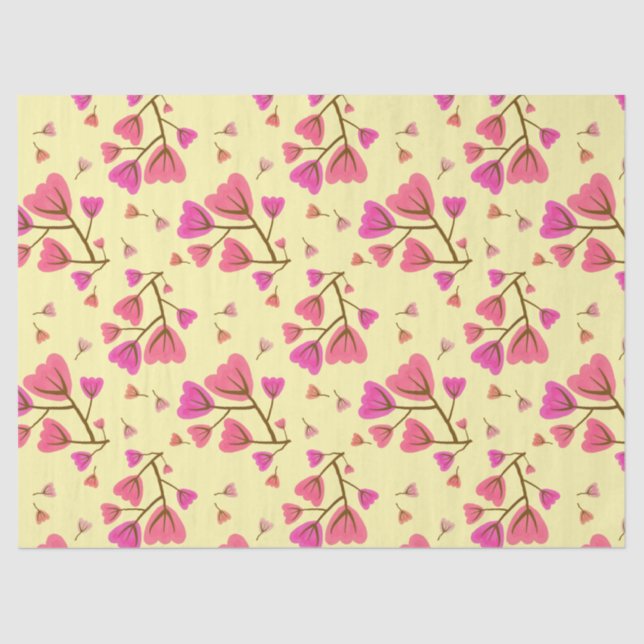 Blushing Petals Decorative Tissue Paper Seidenpapier (Vorderseite)