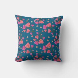 Blushing Petals Floral Throw Pillow Kissen