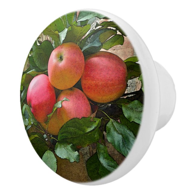 "BLUSHING PINK APPLES" KERAMIK KNOB KERAMIKKNAUF (Rechts)
