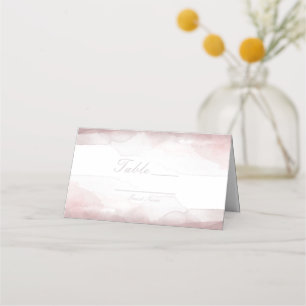 Blushing Pink Watercolor Tischnummer Sitzplätze Platzkarte
