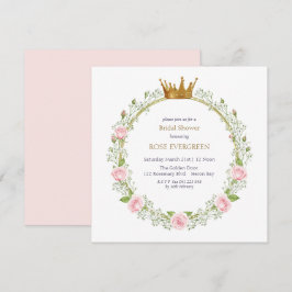 Blushing Romance: Rosa Rosen und Baby's Breathe Einladung