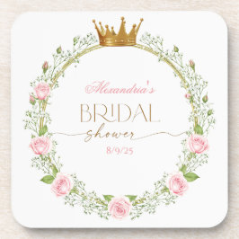 Blushing Romance: Roses & Baby's Breathe Getränkeuntersetzer