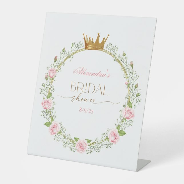 Blushing Romance: Roses & Baby's Breathe Sockelschild (Vorderseite)