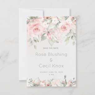 Blushing-Rose beim Hochzeitssehen speichern die Da Save The Date