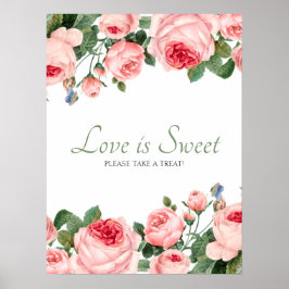 Blushing Rose Bloral Hochzeit Liebe ist süße Gefal Poster