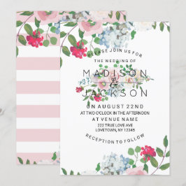 Blushing Rose Watercolor Hochzeitseinladungen Einladung