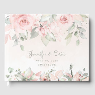 Blushing Rose Wedding Guest Book Gästebuch