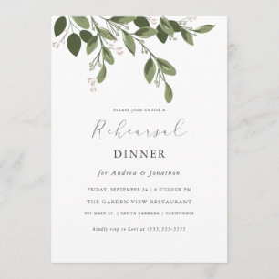 Blushing Sprigs Probe Dinner Einladung