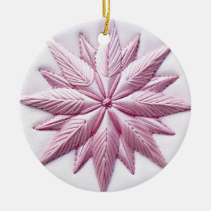 Blushing Sternexplosion Snowflake Keramik Ornament