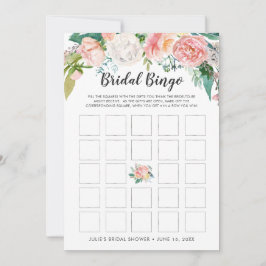 Blushing Summer Floral Doppelseitiges Brautparty Einladung