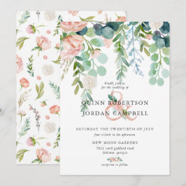 Blushing Summer | Hochzeit von Wasserfarben Einladung
