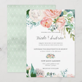 Blushing Summer | Hochzeit von Wasserfarben Einladung