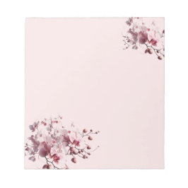 Blushing Tropical Orchiks Notepad Notizblock
