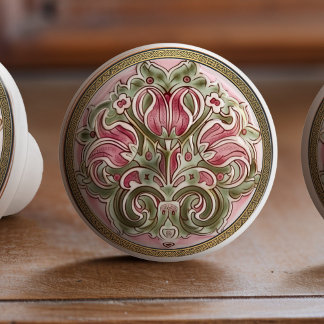 Blushing Tulip Elegance Keramik Knochenstütze Keramikknauf