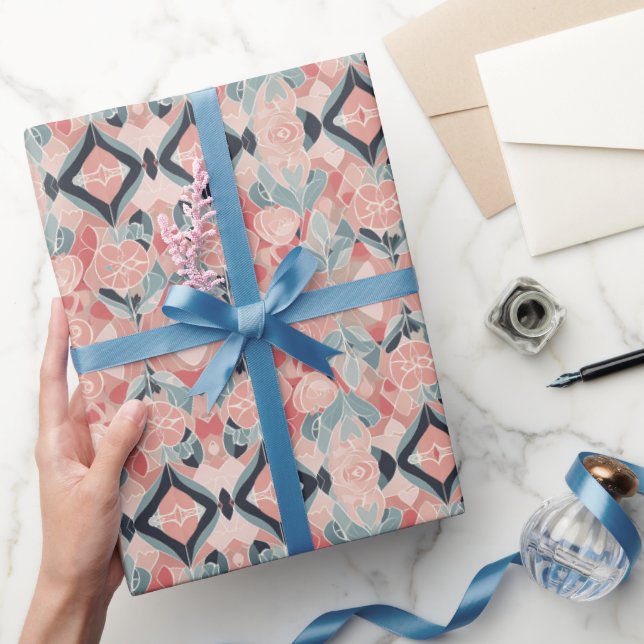 Blushing Valentinstag Wrapping Paper Geschenkpapier (Schenken)