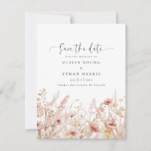 Blushing Wildblumen Hochzeit