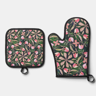 Blushpetal Grosbeak  Ofenhandschuh & Topflappen-Set