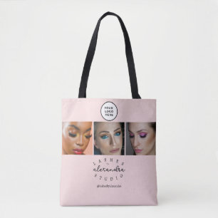 BlushPink Schrift 3 Foto Wimpern Tasche