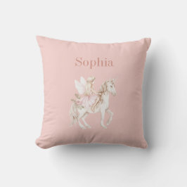 Blushrosa süße Feenflügel Kleid Einhorn Kissen