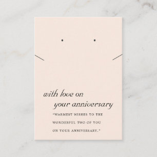 BLUSPEACH PINK JÄHRLICH NEKKLACE EARRING CARD PLATZKARTE