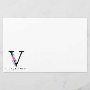 BLUSSBLAUE BLUE FLORAL ALPHABETS NAME LETTER F BRIEFPAPIER