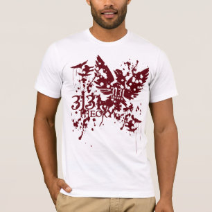Blut beflecktes grafisches T-Shirt