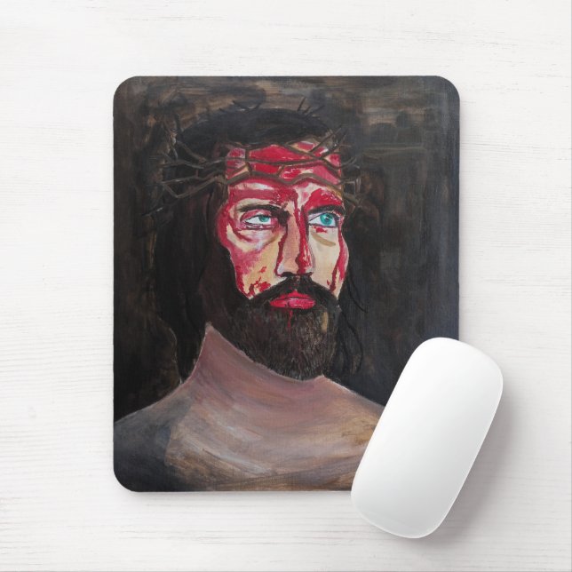 Blut-Christi-Gemälde von Alfred Fox Mousepad (Mit Mouse)