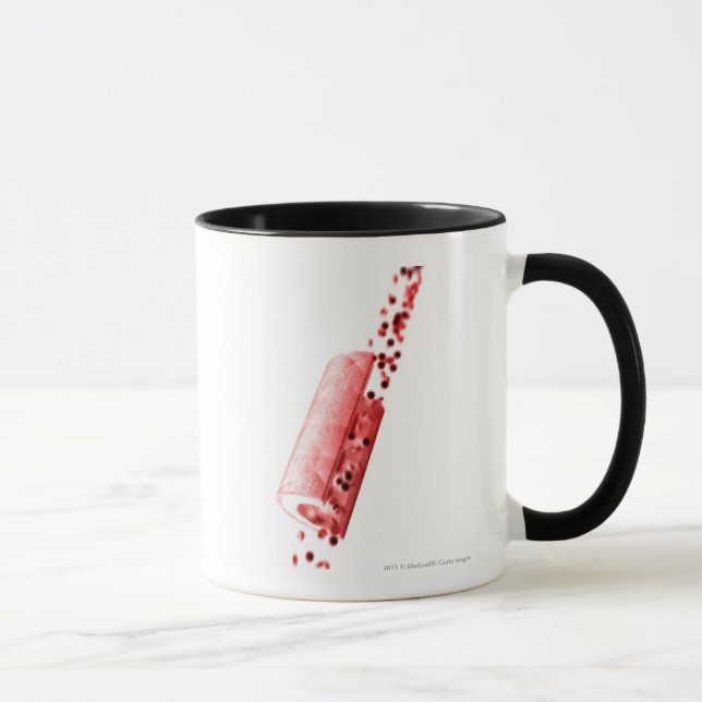 Blut, das eine Arterie durchfließt Tasse (Rechts)