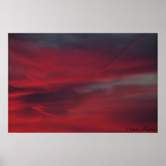 Blut entblößte Himmel Poster