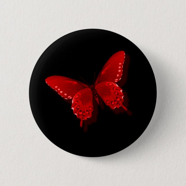 Blut-Fliegen-Knopf Button (Vorderseite)