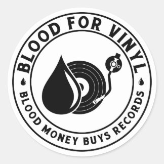 Blut für Vinyl größere runde Aufkleber