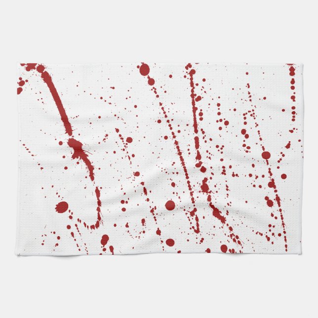 Blut, Halloween befleckte Bloody Spritzer Geschirrtuch (Horizontal)