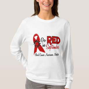 Blut-Krebs-Bewusstseins-Monats-Blumen 2 T-Shirt