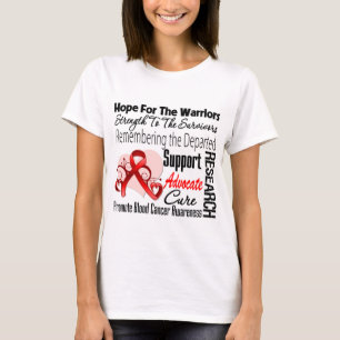 Blut-Krebs-Hoffnungs-Tribut-Collage T-Shirt