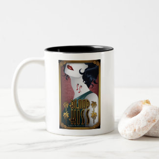 Blut-Kuss-Kaffee-Tasse mit den zwei Filmplakaten Zweifarbige Tasse