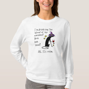 Blut meiner Feinde, JK Wein, schwarze Katze T-Shirt