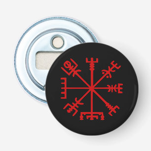 Blut Red Vegvísir (Viking Compass) Flaschenöffner