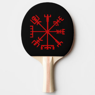 Blut Red Vegvísir (Viking Compass) Tischtennis Schläger