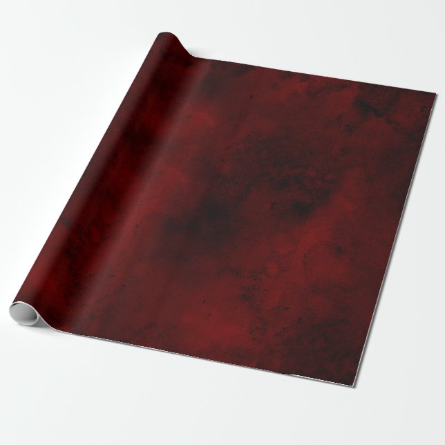Blut-Rotes Geschenk Wrap Geschenkpapier (Ungerollt)
