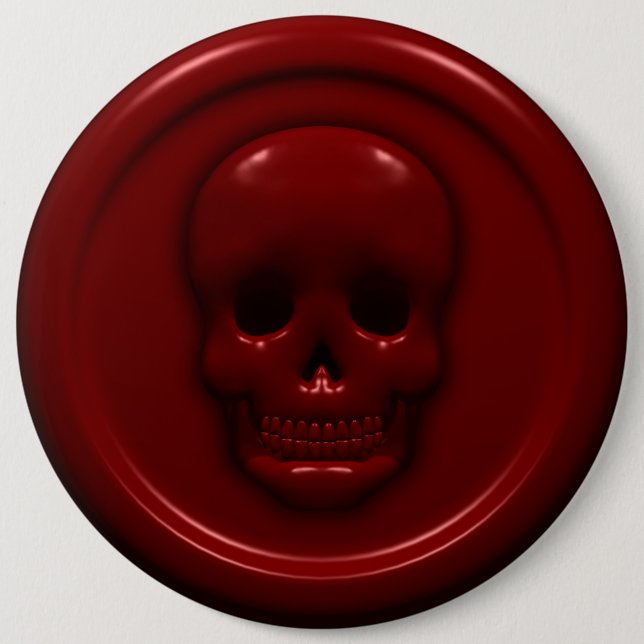 Blut-Schädel Button (Vorderseite)
