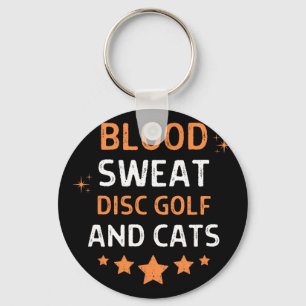 Blut Schweiß Disc Golf Und Katzen Sagen Zitat Männ Schlüsselanhänger