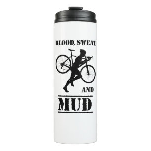Blut-Schweiß und Mud-Zykloskreuz Thermosbecher
