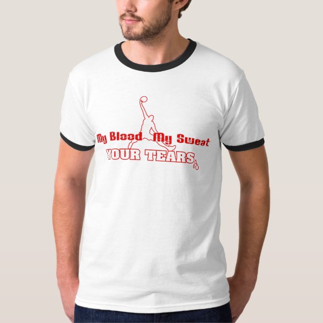 Blut, Schweiß, zerreißt - Basketball T-Shirt (Vorderseite)