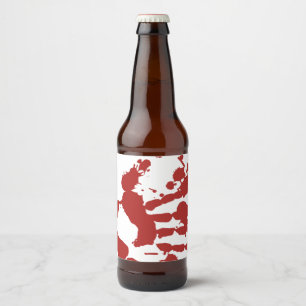 Blut-Spatter Bloody Hand Print Halloween Bierflaschenetikett