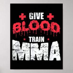 Blut spenden MMA Mixed Martial Arts Training Poster