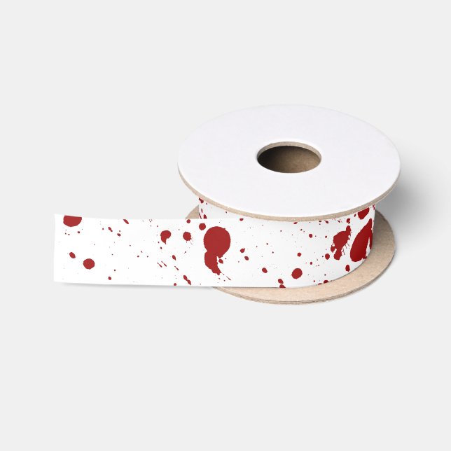 Blut-Spritzen, unheimliches blutiges getränktes Satinband (Spule)