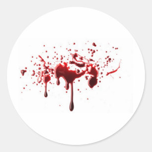 Blut-Spritzer 3 Runder Aufkleber
