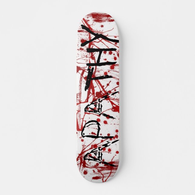 Blut-Spritzer-Apathie Skateboard (Vorne)